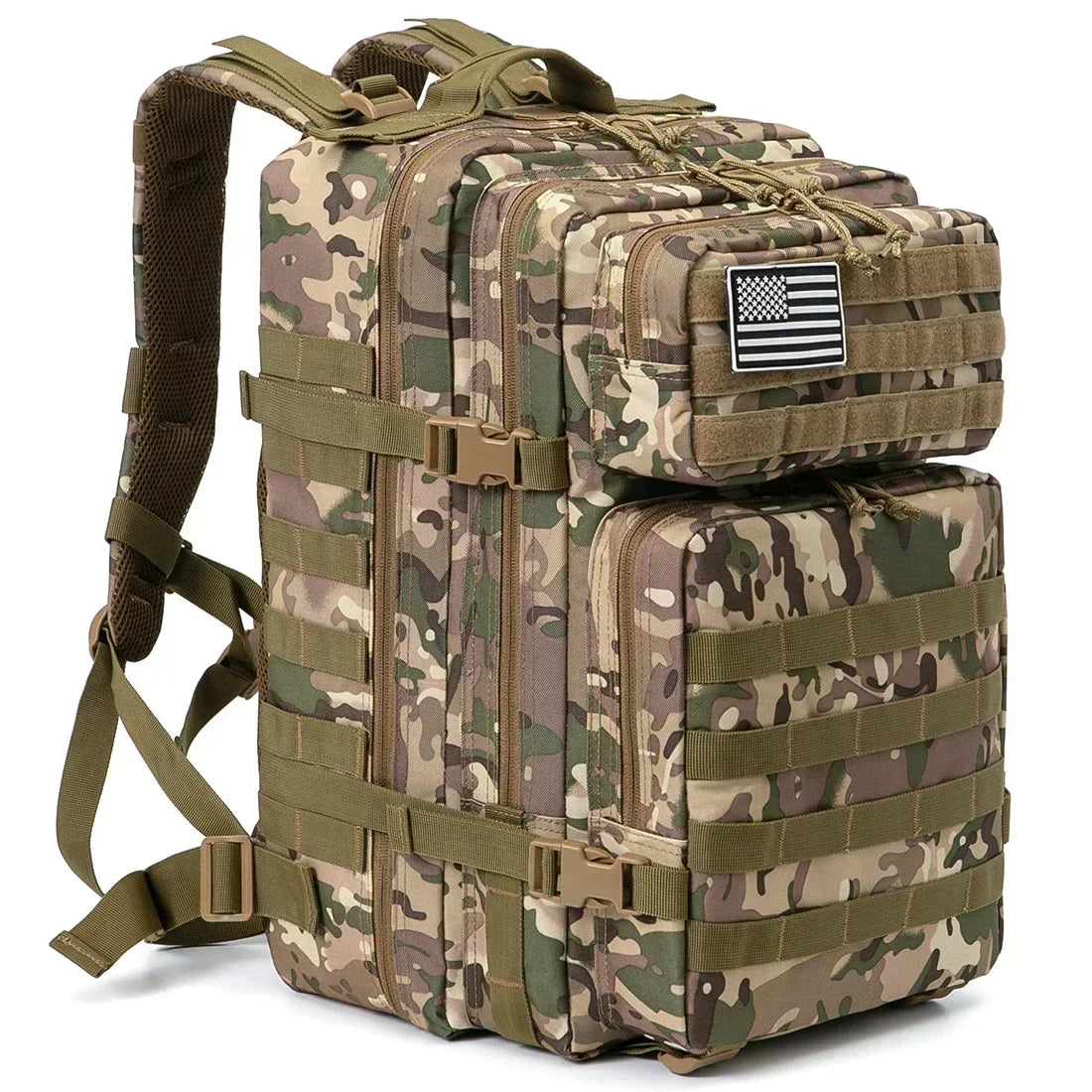 45L (2,746 cu in) Tactical Backpack — 3-Day Outdoor Hiking Camping Trekking Gym Bag for Men & Women