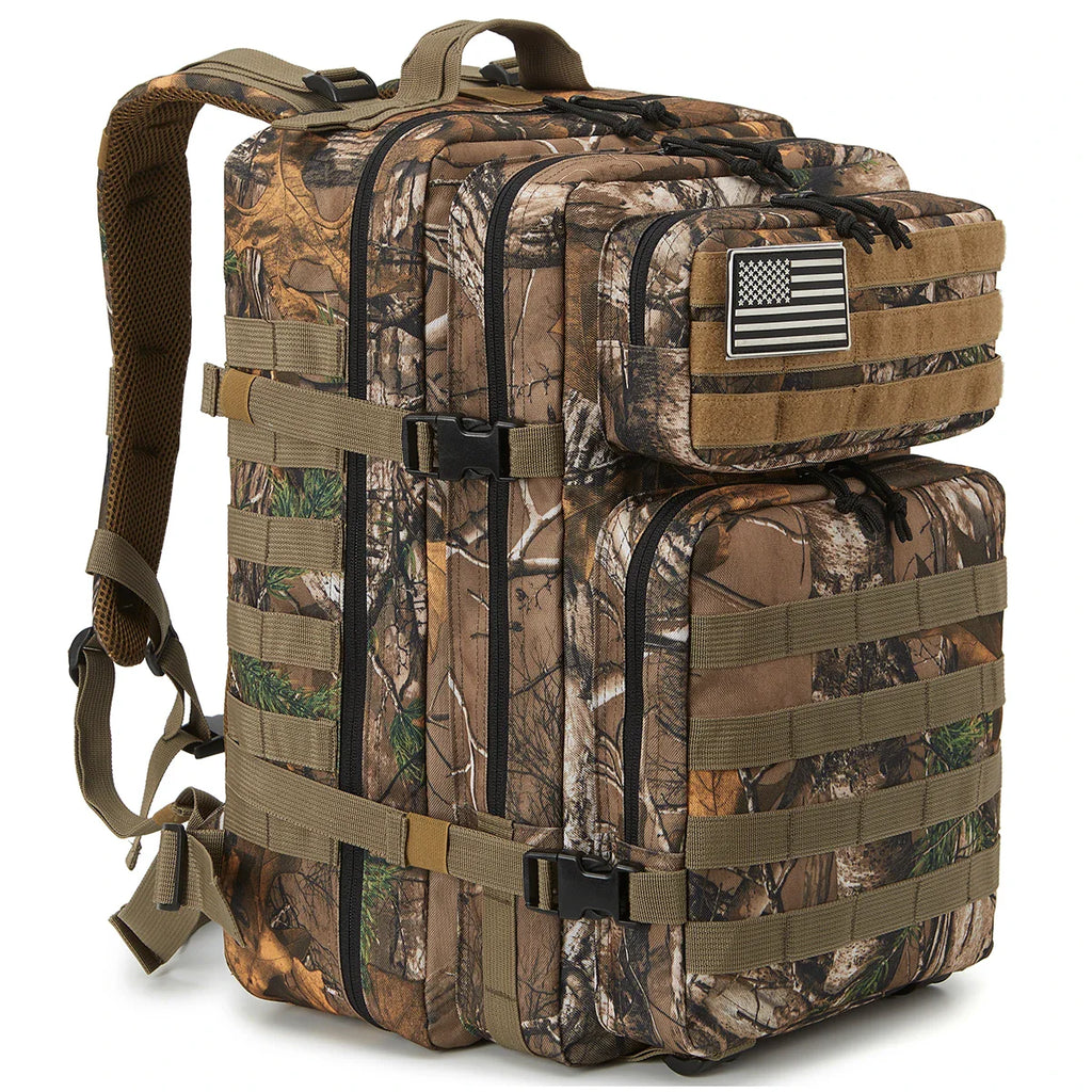 45L (2,746 cu in) Tactical Backpack — 3-Day Outdoor Hiking Camping Trekking Gym Bag for Men & Women